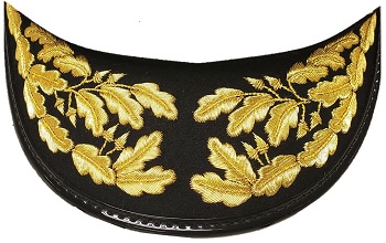Male and female flag officers' cap visors Male and female flag officers' cap visors